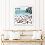 Shop European Cove (Square) Art Print-Blue, Coastal, Green, Square, Tropical, View All-framed painted poster wall decor artwork