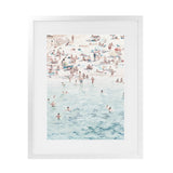 Shop Summer Scene Art Print-Blue, Coastal, Neutrals, People, Portrait, Rectangle, View All-framed painted poster wall decor artwork