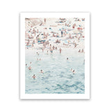Shop Summer Scene Art Print-Blue, Coastal, Neutrals, People, Portrait, Rectangle, View All-framed painted poster wall decor artwork