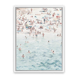 Shop Summer Scene Canvas Art Print-Blue, Coastal, Neutrals, People, Portrait, Rectangle, View All-framed wall decor artwork