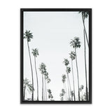 Shop California Palms II Canvas Art Print-Botanicals, Coastal, Green, Portrait, Tropical, View All, White-framed wall decor artwork