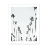 Shop California Palms II Art Print-Botanicals, Coastal, Green, Portrait, Tropical, View All, White-framed painted poster wall decor artwork