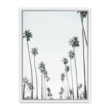Shop California Palms II Canvas Art Print-Botanicals, Coastal, Green, Portrait, Tropical, View All, White-framed wall decor artwork