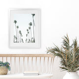 Shop California Palms II Art Print-Botanicals, Coastal, Green, Portrait, Tropical, View All, White-framed painted poster wall decor artwork