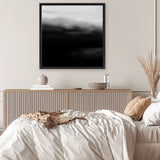 Shop Monochrome Horizon (Square) Canvas Art Print-Abstract, Black, Scandinavian, Square, View All-framed wall decor artwork