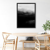 Shop Monochrome Horizon Canvas Art Print-Abstract, Black, Portrait, Rectangle, Scandinavian, View All-framed wall decor artwork