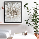 Shop White Dahlia Art Print-Florals, Hamptons, Portrait, View All, White-framed painted poster wall decor artwork