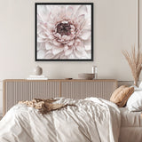Shop Divine Dahlia II (Square) Canvas Art Print-Botanicals, Florals, Hamptons, Pink, Square, View All-framed wall decor artwork