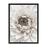 Shop Divine Dahlia III Canvas Art Print-Botanicals, Florals, Hamptons, Portrait, View All, White-framed wall decor artwork