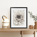 Shop Divine Dahlia III Art Print-Botanicals, Florals, Hamptons, Portrait, View All, White-framed painted poster wall decor artwork
