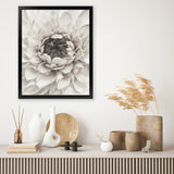 Shop Divine Dahlia III Art Print-Botanicals, Florals, Hamptons, Portrait, View All, White-framed painted poster wall decor artwork