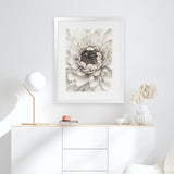 Shop Divine Dahlia III Art Print-Botanicals, Florals, Hamptons, Portrait, View All, White-framed painted poster wall decor artwork