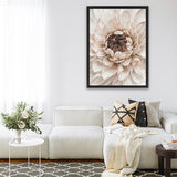 Shop Divine Dahlia IV Canvas Art Print-Botanicals, Florals, Hamptons, Neutrals, Portrait, View All-framed wall decor artwork