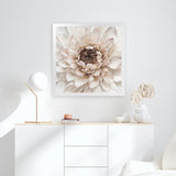 Shop Divine Dahlia IV (Square) Art Print-Botanicals, Florals, Hamptons, Neutrals, Square, View All-framed painted poster wall decor artwork