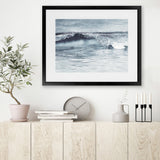 Shop Ocean Wave II Art Print-Blue, Coastal, Horizontal, Landscape, Rectangle, View All-framed painted poster wall decor artwork