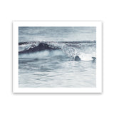 Shop Ocean Wave II Art Print-Blue, Coastal, Horizontal, Landscape, Rectangle, View All-framed painted poster wall decor artwork