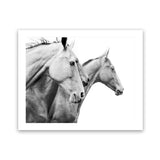 Shop Grey Horses Photo Art Print-Animals, Black, Grey, Landscape, Photography, Scandinavian, View All, White-framed poster wall decor artwork