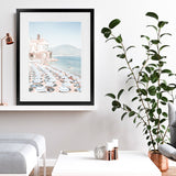 Shop Atrani Photo Art Print-Amalfi Coast Italy, Blue, Boho, Coastal, Photography, Portrait, Tropical, View All-framed poster wall decor artwork