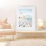 Shop Atrani Photo Art Print-Amalfi Coast Italy, Blue, Boho, Coastal, Photography, Portrait, Tropical, View All-framed poster wall decor artwork