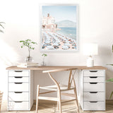 Shop Atrani Photo Art Print-Amalfi Coast Italy, Blue, Boho, Coastal, Photography, Portrait, Tropical, View All-framed poster wall decor artwork