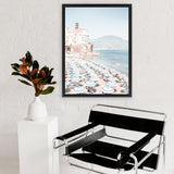 Shop Atrani Photo Canvas Art Print-Amalfi Coast Italy, Blue, Boho, Coastal, Photography, Photography Canvas Prints, Portrait, Tropical, View All-framed wall decor artwork