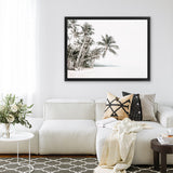 Shop Palm Island Photo Canvas Art Print-Boho, Coastal, Green, Landscape, Photography, Photography Canvas Prints, Tropical, View All, White-framed wall decor artwork
