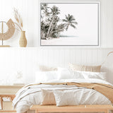 Shop Palm Island Photo Canvas Art Print-Boho, Coastal, Green, Landscape, Photography, Photography Canvas Prints, Tropical, View All, White-framed wall decor artwork