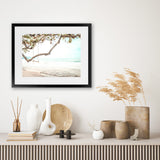 Shop Beach Swing I Photo Art Print-Boho, Coastal, Green, Landscape, Photography, Tropical, View All, White-framed poster wall decor artwork