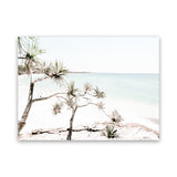 Shop North Stradbroke Island Views Photo Canvas Art Print-Coastal, Green, Horizontal, Landscape, Photography, Photography Canvas Prints, Rectangle, View All, White-framed wall decor artwork