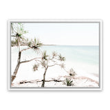 Shop North Stradbroke Island Views Photo Canvas Art Print-Coastal, Green, Horizontal, Landscape, Photography, Photography Canvas Prints, Rectangle, View All, White-framed wall decor artwork