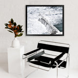 Shop Bondi White Photo Art Print-Blue, Coastal, Horizontal, Landscape, Photography, Rectangle, View All, White-framed poster wall decor artwork