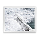 Shop Bondi White Photo Art Print-Blue, Coastal, Horizontal, Landscape, Photography, Rectangle, View All, White-framed poster wall decor artwork