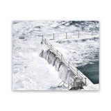 Shop Bondi White Photo Art Print-Blue, Coastal, Horizontal, Landscape, Photography, Rectangle, View All, White-framed poster wall decor artwork