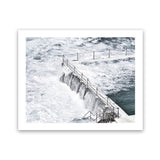Shop Bondi White Photo Art Print-Blue, Coastal, Horizontal, Landscape, Photography, Rectangle, View All, White-framed poster wall decor artwork