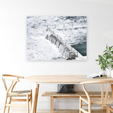 Shop Bondi White Photo Canvas Art Print-Blue, Coastal, Horizontal, Landscape, Photography, Photography Canvas Prints, Rectangle, View All, White-framed wall decor artwork