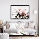 Shop Waratah Flowers Photo Canvas Art Print-Botanicals, Florals, Green, Hamptons, Landscape, Nature, Photography, Photography Canvas Prints, Pink, View All-framed wall decor artwork