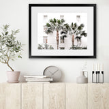 Shop Casa Palms Photo Art Print-Boho, Botanicals, Coastal, Green, Landscape, Photography, Tropical, View All, White-framed poster wall decor artwork