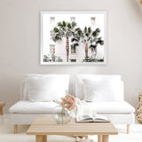Shop Casa Palms Photo Art Print-Boho, Botanicals, Coastal, Green, Landscape, Photography, Tropical, View All, White-framed poster wall decor artwork