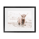 Shop Highland Cow III Photo Art Print-Animals, Baby Nursery, Landscape, Neutrals, Photography, Scandinavian, View All-framed poster wall decor artwork