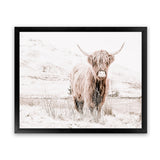 Shop Highland Cow III Photo Art Print-Animals, Baby Nursery, Landscape, Neutrals, Photography, Scandinavian, View All-framed poster wall decor artwork
