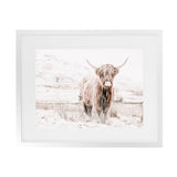 Shop Highland Cow III Photo Art Print-Animals, Baby Nursery, Landscape, Neutrals, Photography, Scandinavian, View All-framed poster wall decor artwork