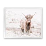 Shop Highland Cow III Photo Art Print-Animals, Baby Nursery, Landscape, Neutrals, Photography, Scandinavian, View All-framed poster wall decor artwork