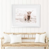 Shop Highland Cow III Photo Art Print-Animals, Baby Nursery, Landscape, Neutrals, Photography, Scandinavian, View All-framed poster wall decor artwork