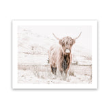 Shop Highland Cow III Photo Art Print-Animals, Baby Nursery, Landscape, Neutrals, Photography, Scandinavian, View All-framed poster wall decor artwork