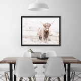 Shop Highland Cow III Photo Canvas Art Print-Animals, Baby Nursery, Landscape, Neutrals, Photography, Photography Canvas Prints, Scandinavian, View All-framed wall decor artwork