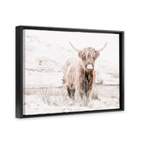 Shop Highland Cow III Photo Canvas Art Print-Animals, Baby Nursery, Landscape, Neutrals, Photography, Photography Canvas Prints, Scandinavian, View All-framed wall decor artwork