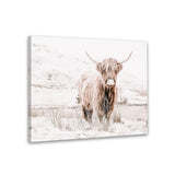 Shop Highland Cow III Photo Canvas Art Print-Animals, Baby Nursery, Landscape, Neutrals, Photography, Photography Canvas Prints, Scandinavian, View All-framed wall decor artwork