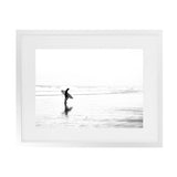 Shop Lone Surfer Photo Art Print-Coastal, Horizontal, Landscape, People, Photography, Rectangle, View All, White-framed poster wall decor artwork