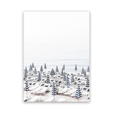 Shop Parasols I Photo Canvas Art Print-Coastal, Photography, Photography Canvas Prints, Portrait, Rectangle, View All, White-framed wall decor artwork