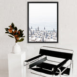 Shop Parasols II Photo Canvas Art Print-Coastal, Photography, Photography Canvas Prints, Portrait, Rectangle, View All, White-framed wall decor artwork